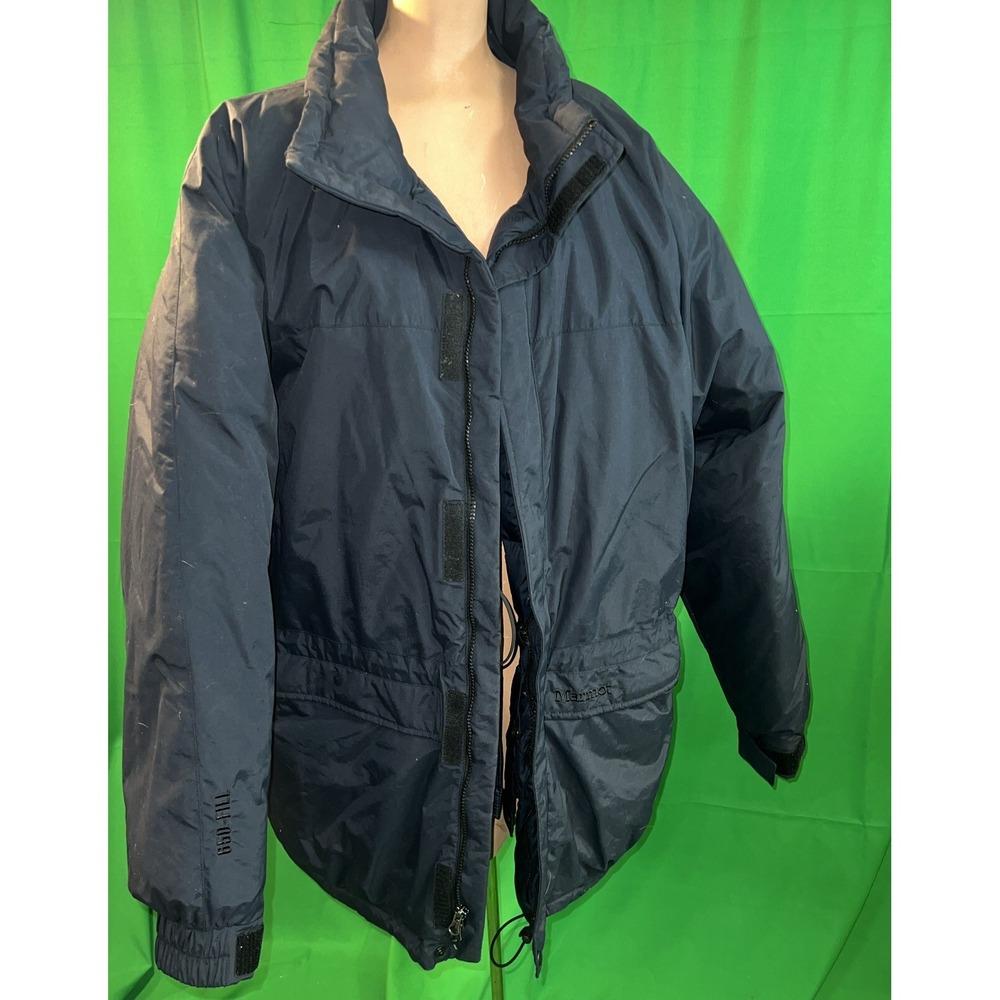 Marmot 650 Fill Down Men's XL Black Zip Front Coat Ski Jacket Backcountry Hiking